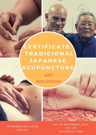 Japanese Acupuncture Online Seminar Intermediate 28th & 29th Nov 2020